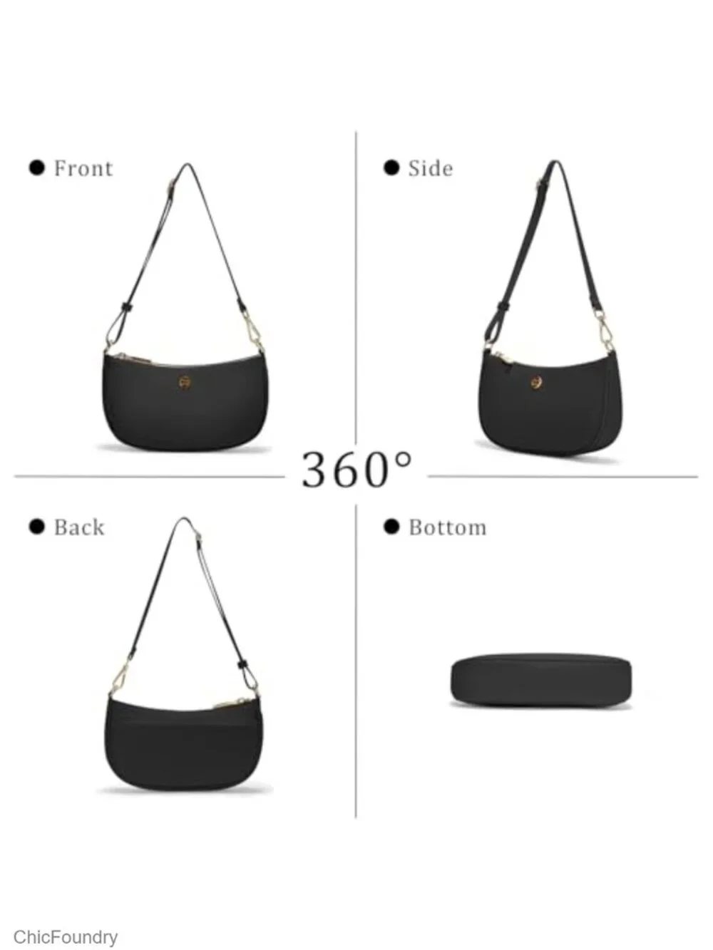 Women's Nylon Shoulder Bag Adjustable Strap Mini Clutch Purse